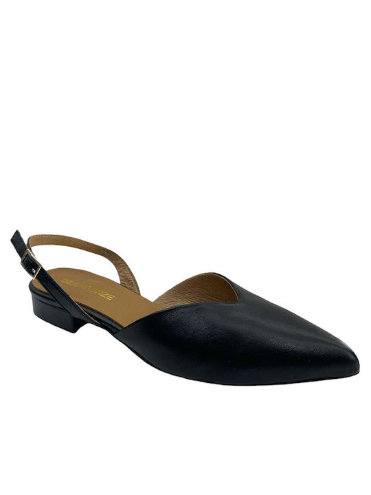 Mia Piele Pantofi balerini pentru femei Slingback in Negru Culori