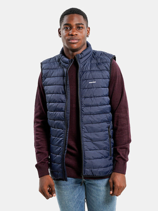 Sleeveless Jacket Puffer Navy Blue