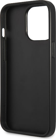 Guess Metal Logo Umschlag Rückseite Kunststoff Schwarz (iPhone 13 Pro)
