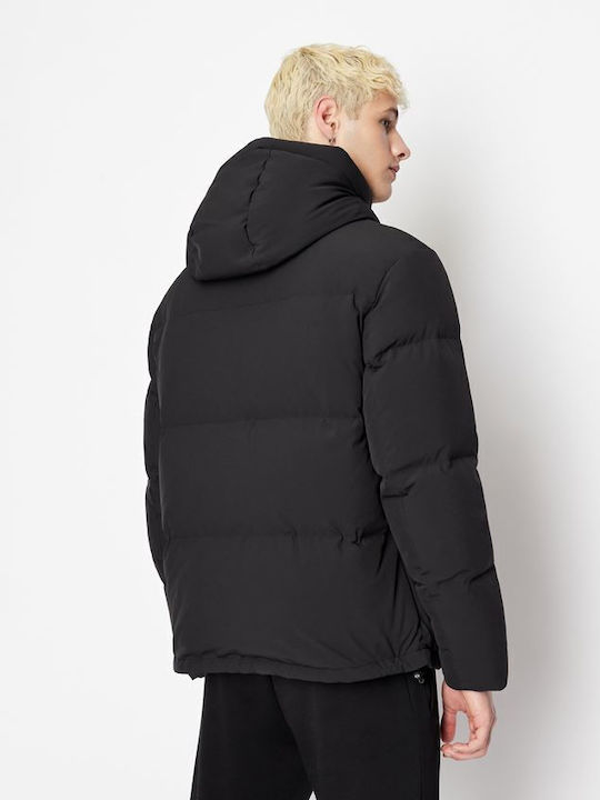 Armani Exchange Geacă pentru bărbați de iarnă Puffer Negru