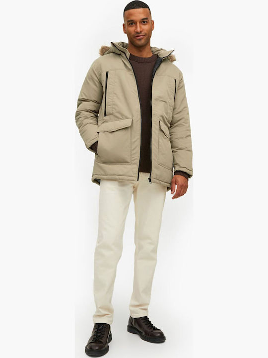 Geacă Parka De Iarnă Maro