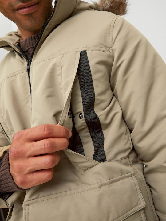 Geacă Parka De Iarnă Maro