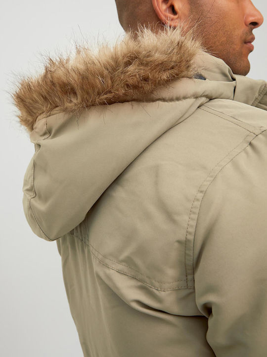 Geacă Parka De Iarnă Maro