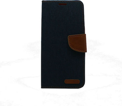 Forcell Galaxy A6 Plus 2018 Fabric Wallet Navy Blue (Galaxy A6+ 2018)