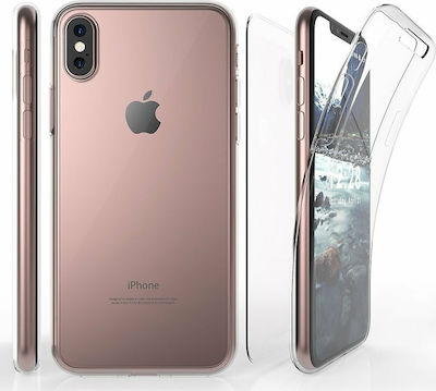 Forcell Front/Back Silicone Back Cover Transparent (iPhone X / Xs)