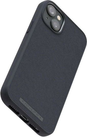 Njord Leather Back Cover Δερμάτινο 2mm Μαύρο (iPhone 14 Plus)