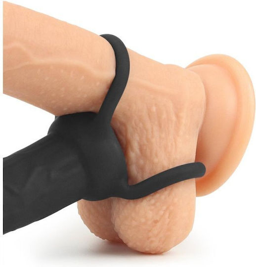 Lovetoy Silicone Fantasy Double Prober with Dildo 15cm in Black Color
