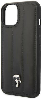 Karl Lagerfeld Quilted Puffy Ikonik Karl Plastic / Silicone Back Cover Black (iPhone 14)