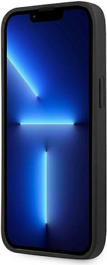 Guess Metal Logo Back Cover Δερματίνης Γκρι (iPhone 14 Pro)