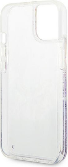 Guess Liquid Glitter Flower Back Cover Plastic Violet (iPhone 14 Plus)