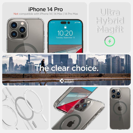 Spigen Ultra Hybrid Mag Back Cover Πλαστικό 2mm Graphite (iPhone 14 Pro)