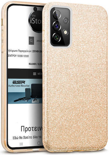 Forcell Shining Back Cover Πλαστικό / Σιλικόνης Χρυσό (Galaxy A53)