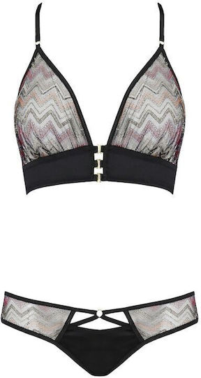 Casmir Lingerie Lagerta 30091 Sexy Σετ Εσωρούχων Μαύρο 2τμχ