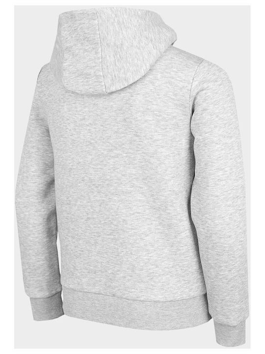 4F Girls Athleisure Hooded Sweatshirt with Zipper Gray