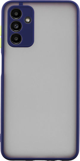Lime Fusion Full Camera Protection Back Cover Plastic Blue with Yellow Keys (Galaxy A13 5G)