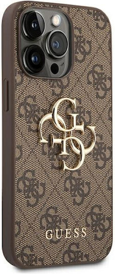 Guess Metal Logo Back Cover Πλαστικό Καφέ (iPhone 14 Pro)