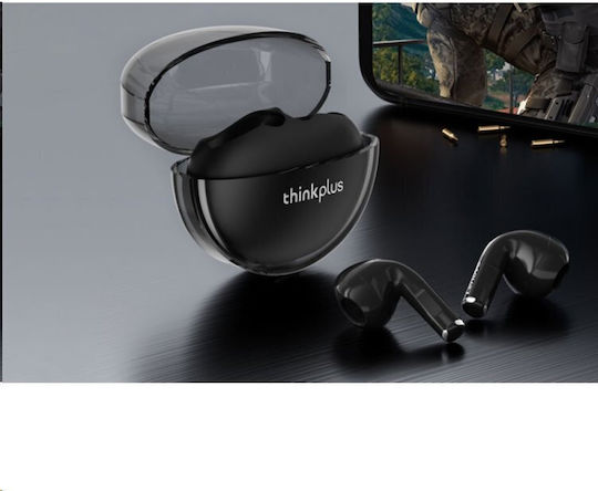 Lenovo LP80 Pro Earbud Bluetooth Handsfree Ακουστικά με Θήκη Φόρτισης Μαύρα