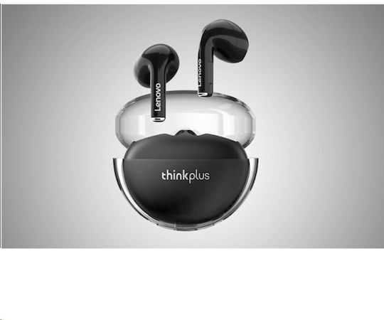 Lenovo LP80 Pro Earbud Bluetooth Handsfree Ακουστικά με Θήκη Φόρτισης Μαύρα