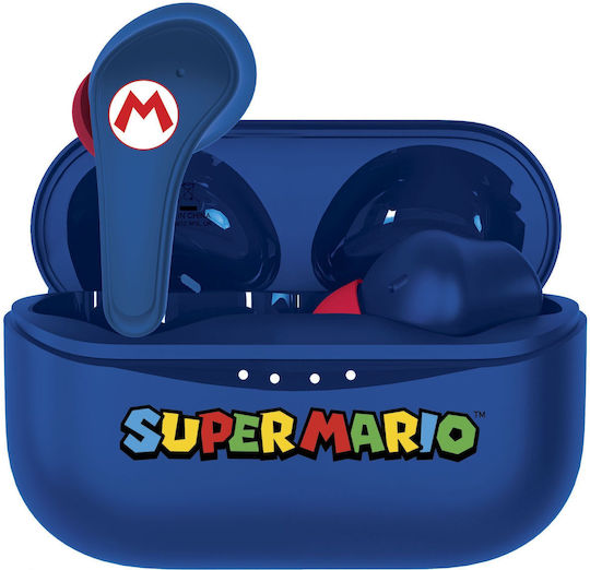 OTL Nintendo Super Mario In-ear Bluetooth Handsfree Earphones with Charging Case Blue