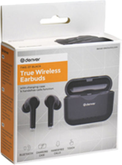 Denver TWE-37 In-ear Bluetooth Handsfree Căști cu Carcasă de Încărcare Negru