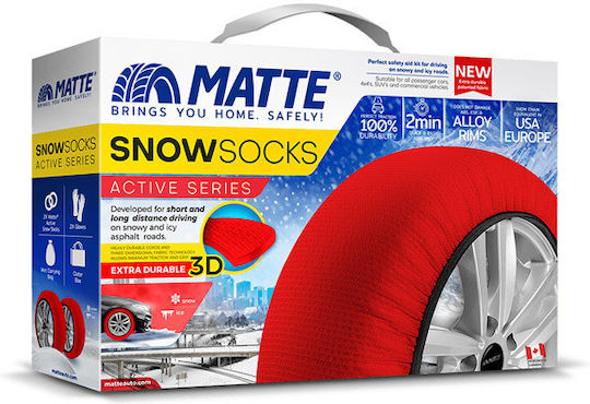 Matte Active Series Αντιολισθητικές Χιονοκουβέρτες XXL Επιβατικού Αυτοκινήτου 2τμχ