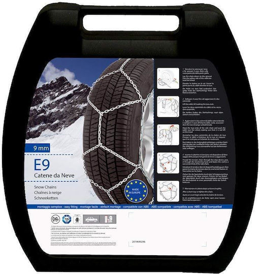 Konig Catene Da Neve E9 No 40 Αντιολισθητικές Αλυσίδες με Πάχος 9mm για Επιβατικό Αυτοκίνητο 2τμχ
