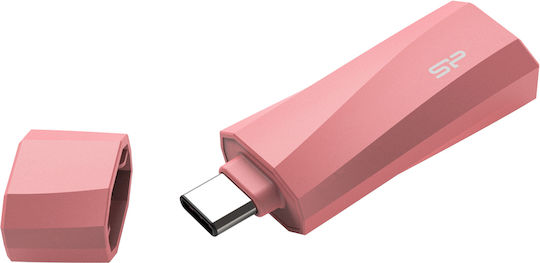 Silicon Power Mobile C07 32ГБ USB 3.2 Стик с връзка USB-C Розов