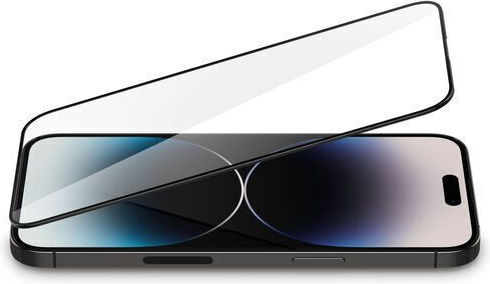 Spigen GLAS.tR Slim 2.5D Full Face Tempered Glass Negru (iPhone 14 Pro Max)