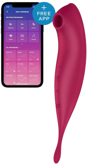 Satisfyer Twirling Pro+ Αναρροφητής Αιδοίου με Δόνηση Hybrid Air Pulse Vibrator Κόκκινος