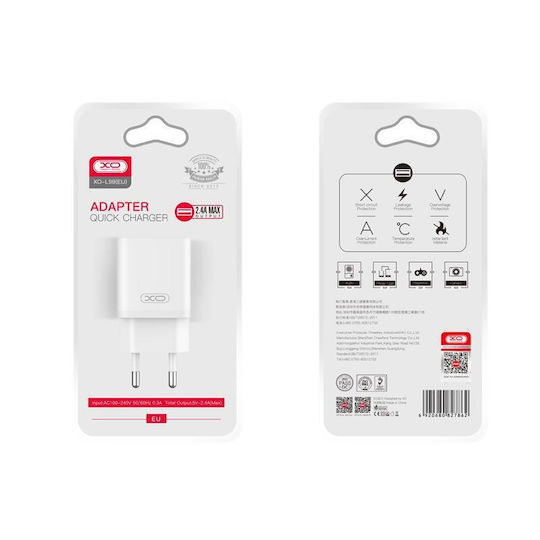 XO Ladegerät mit USB-A Anschluss und Kabel USB-C Weißs (L99)