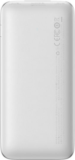 Baseus Bipow Pro Power Bank 10000mAh 20W με 2 Θύρες USB-A και Θύρα USB-C Λευκό