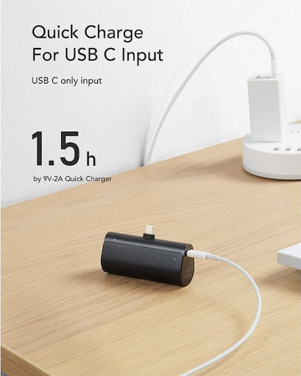 Veger V0556P Power Bank 5000mAh 20W Power Delivery Μαύρο