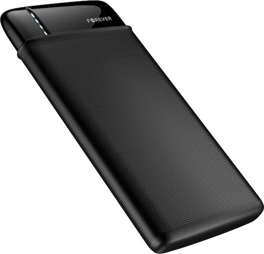 Forever TB-100S Power Bank 10000mAh με Θύρα USB-A Μαύρο