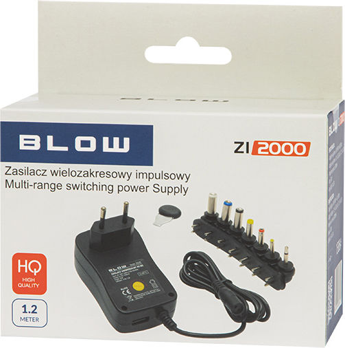 Blow Universal Τροφοδοτικό Ρυθμιζόμενης Τάσης 3 έως 12V 1.2A με Ισχύ 14.4W με σετ βυσμάτων (DM-1586)