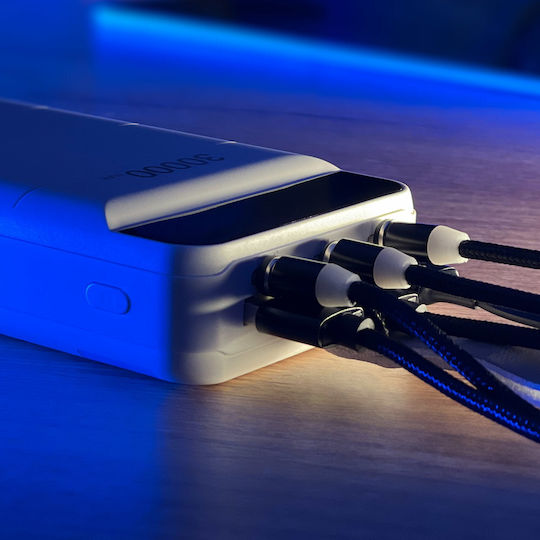 Dudao K8+s Power Bank 30000mAh cu 3 Porturi USB-A Negru