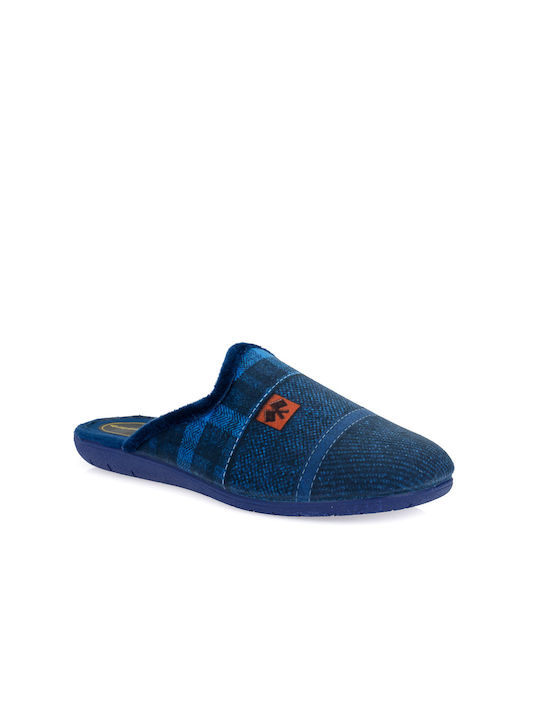 IQ Shoes Winterliche Herrenhausschuhe Blau