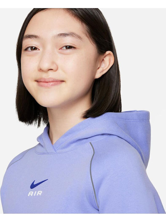 Παιδικό Φούτερ με Κουκούλα και Τσέπες Μωβ Sportswear Air
