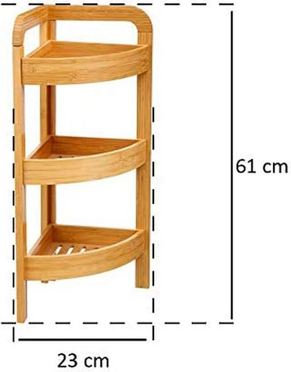 5Five Επιδαπέδια Ραφιέρα Μπάνιου Bamboo με 3 Ράφια 23x23x61cm Καφέ 5Five Επιδαπέδια Ραφιέρα Μπάνιου Bamboo με 3 Ράφια 23x23x61cm Καφέ