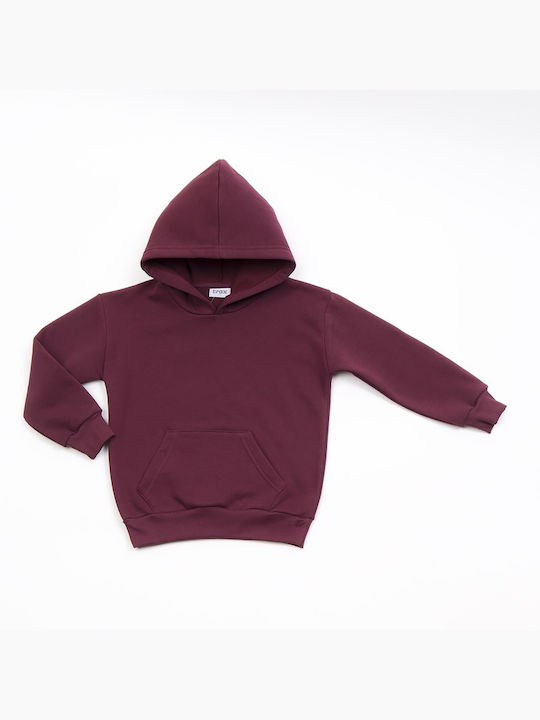 Trax Kids Sweatshirt with Hood and Pocket Burgundy