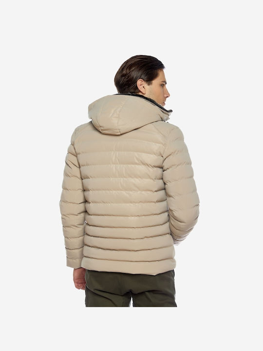 Sogo Men's Winter Puffer Jacket Sand