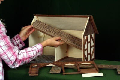 Walachia Παιχνίδι Κατασκευών Ξύλινo Animal Barn Architecture Set για Παιδιά 8+ Ετών