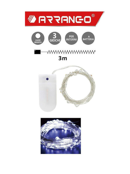 30 Λαμπάκια LED 3μ. Φυσικό Λευκό σε Σειρά