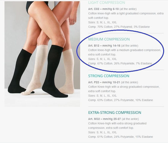 Diana 2002 Socks Calf High Graduated Compression 14-16 mmHg Beige