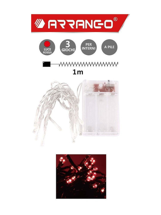 10 Lights LED 1m. Red in String 1pcs 10 Lights LED 1m. Red in String 1pcs