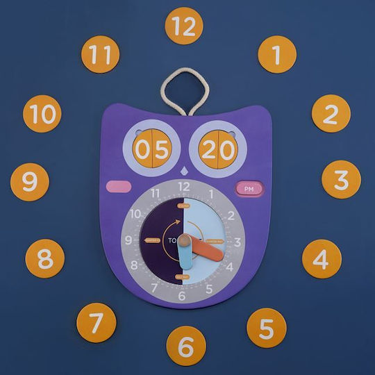 Mieredu Μαθαινω την Ώρα Educational Time Learning Game made of Wood for 3+ years Years Old