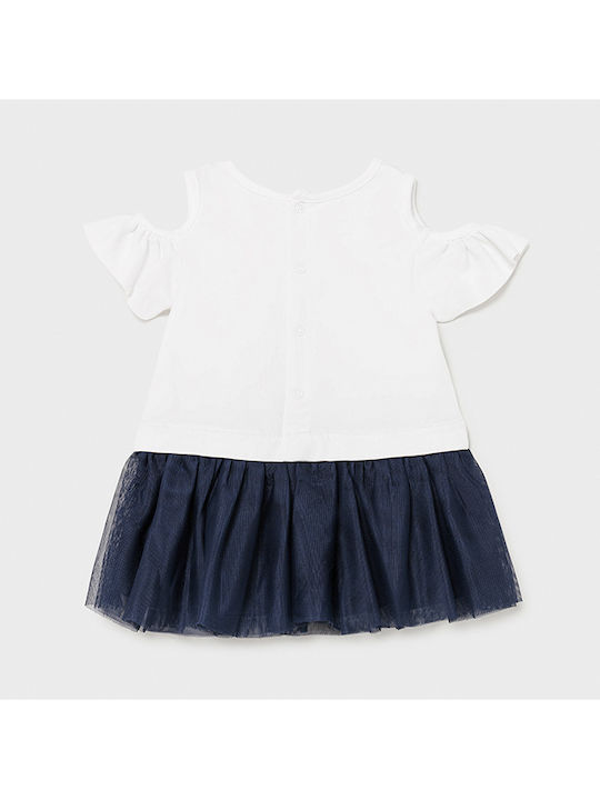 Mayoral Kids Dress Tulle Sleeveless White