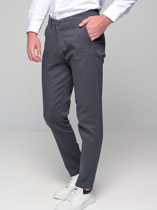 Trousers Chino Elastic in Regular Fit Anthracite