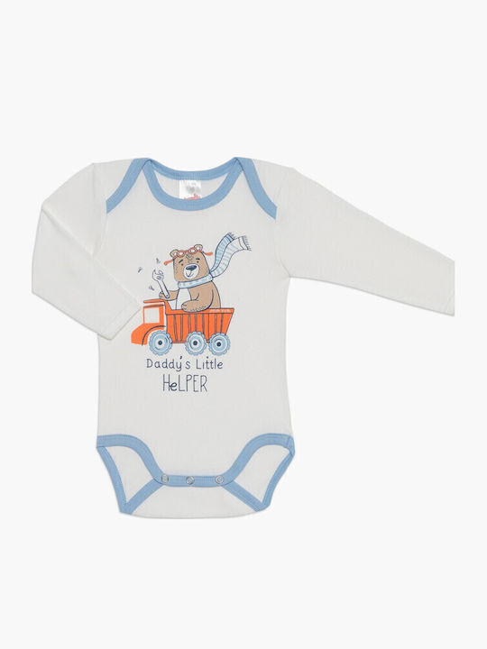 Minerva Daddy's Little Helper Long-Sleeved Light Blue 2pcs