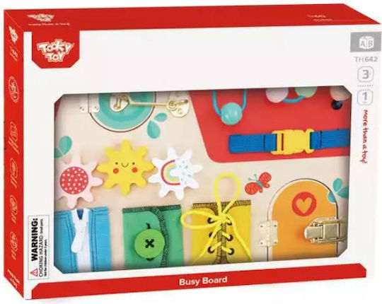 Tooky Toys Babyspielzeug Aktivitätenhaus aus Holz für 36++ Monate