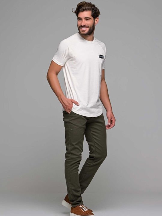 Trousers Chino Elastic in Regular Fit Khaki